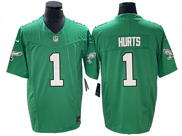 Philadelphia Eagles #1 Jalen Hurts Kelly Green Alternate Vapor F.U.S.E. Limited Jersey