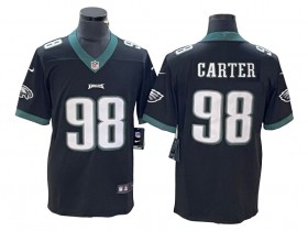 Philadelphia Eagles #98 Jalen Carter Black Vapor Limited Jersey