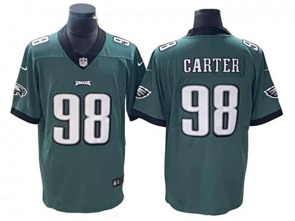 Philadelphia Eagles #98 Jalen Carter Green Vapor Limited Jersey Philadelphia Eagles #98 Jalen Carter Green Vapor Limited Jersey
