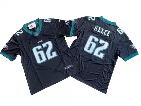 Philadelphia Eagles #62 Jason Kelce Black Vapor F.U.S.E. Limited Jersey