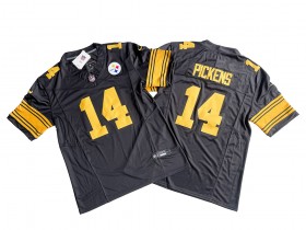 Pittsburgh Steelers #14 George Pickens Black Rush Vapor F.U.S.E. Limited Jersey