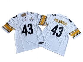 Pittsburgh Steelers #43 Troy Polamalu White Vapor F.U.S.E. Limited Custom Jersey