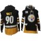 Pittsburgh Steelers #90 T. J. Watt Black One Front Pocket Pullover Hoodie