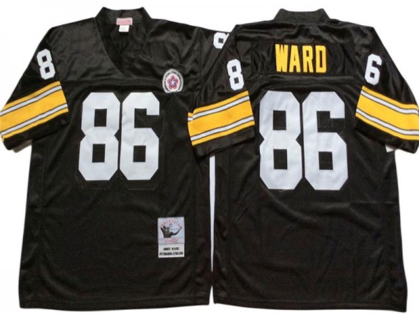 M&N Pittsburgh Steelers #86 Hines Ward Black Legacy Jersey