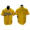 Pittsburgh Steelers Blank Baseball Style Jersey - Black/Yellow