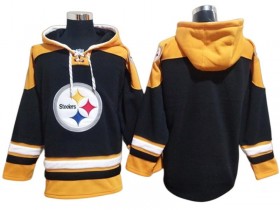 Pittsburgh Steelers Blank Black Lacer Pullover Hoodie