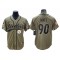 Pittsburgh Steelers #90 T.J. Watt Olive Salute To Service Baseball Jersey