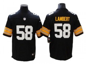 Pittsburgh Steelers #58 Jack Lambert Alternate Black Vapor Limited Jersey