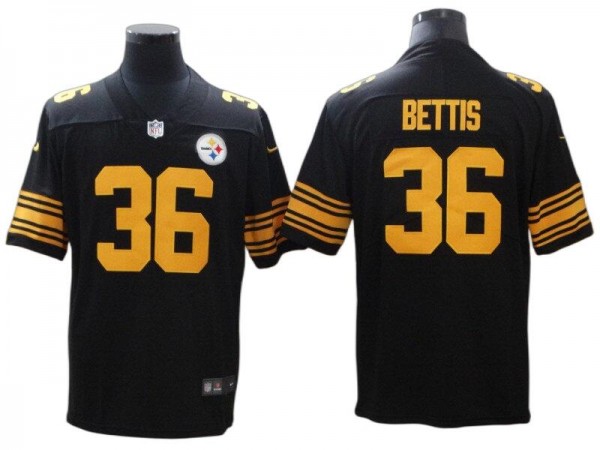 Pittsburgh Steelers #36 Jerome Bettis Black Rush Limited Jersey