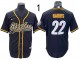 Pittsburgh Steelers #22 Najee Harris Baseball Style Jersey - White/Gold/Black