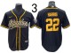 Pittsburgh Steelers #22 Najee Harris Baseball Style Jersey - White/Gold/Black