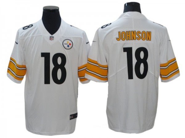 Pittsburgh Steelers #18 Diontae Johnson White Vapor Limited Jersey