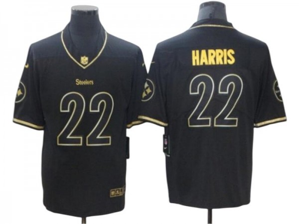 Pittsburgh Steelers #22 Najee Harris Black Gold Vapor Limited Jersey