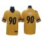 Pittsburgh Steelers #90 T.J. Watt Gold Inverted Color Rush Custom Jersey