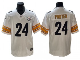 Pittsburgh Steelers #24 Joey Porter Jr. White Vapor Limited Jersey