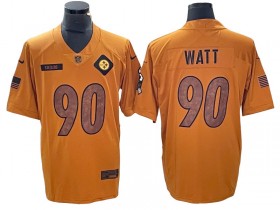 Pittsburgh Steelers #90 T.J. Watt Brown 2023 Salute To Service Limited Jersey