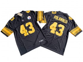 Pittsburgh Steelers #43 Troy Polamalu Black Rush Vapor F.U.S.E. Limited Custom Jersey