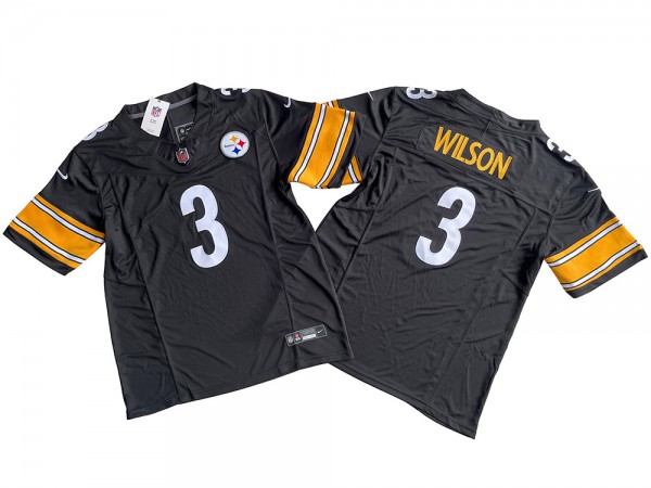 Pittsburgh Steelers #3 Russell Wilson Black Vapor F.U.S.E. Limited Jersey