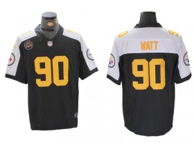 Pittsburgh Steelers #90 T.J. Watt Black Gold Vapor F.U.S.E Limited Jersey