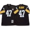 M&N Pittsburgh Steelers #47 Mel Blount Black Legacy Jersey