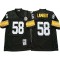 M&N Pittsburgh Steelers #58 Jack Lambert Black Legacy Jersey