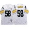 M&N Pittsburgh Steelers #58 Jack Lambert White Legacy Jersey