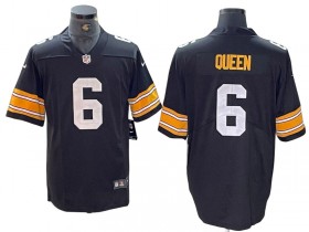 Pittsburgh Steelers #6 Patrick Queen Black Limited Throwback Jersey