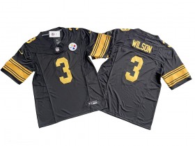 Pittsburgh Steelers #3 Russell Wilson Color Rush Black F.U.S.E. Limited Jersey