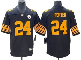 Pittsburgh Steelers #24 Joey Porter Jr. Black Rush Limited Jersey