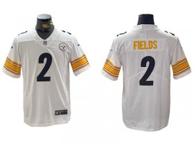 Pittsburgh Steelers #2 Justin Fields White Vapor Limited Jersey