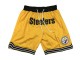 Pittsburgh Steelers Yellow Basketball Shorts