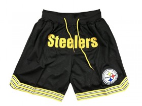 Pittsburgh Steelers Black Basketball Shorts