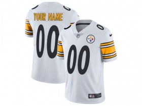 Custom Pittsburgh Steelers White Vapor Limited Jersey