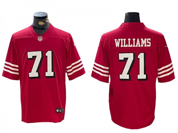 San Francisco 49ers #71 Trent Williams Red Alternate Vapor Limited Jersey