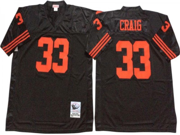 M&N San Francisco 49ers #33 Roger Craig Black 1990 Throwback Jersey