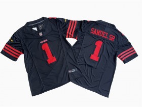 San Francisco 49ers #1 Deebo Samuel Sr. Black Vapor F.U.S.E. Limited Jersey