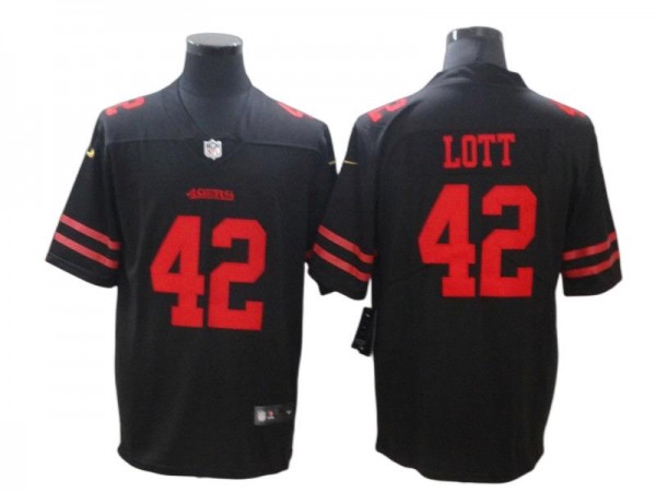 San Francisco 49ers #42 Ronnie Lott Black Vapor Limited Jersey