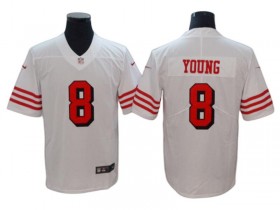 San Francisco 49ers #8 Steve Young White Color Rush Jersey