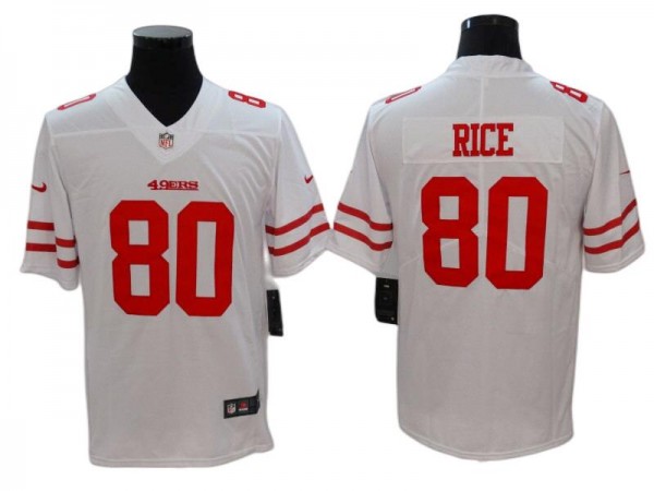 San Francisco 49ers #80 Jerry Rice White Vapor Limited Jersey