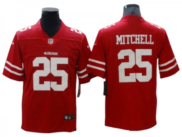 San Francisco 49ers #25 Elijah Mitchell Red Vapor Limited Jersey