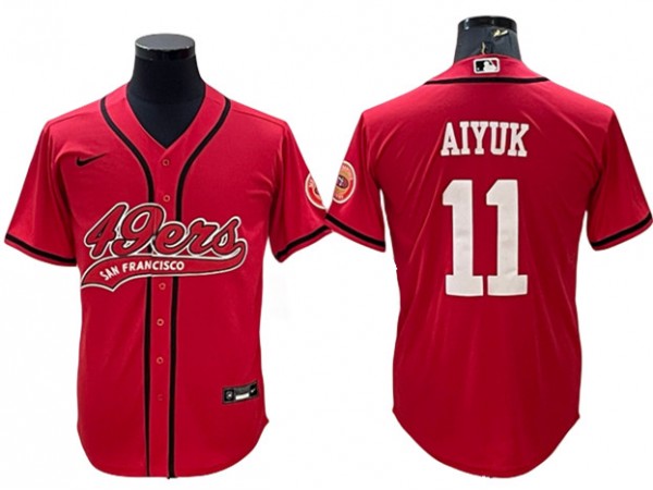 San Francisco 49ers #11 Brandon Aiyuk Baseball Style Jersey