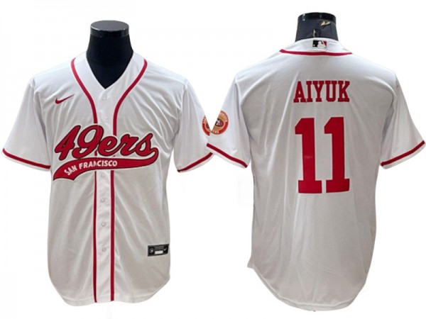 San Francisco 49ers #11 Brandon Aiyuk Baseball Style Jersey