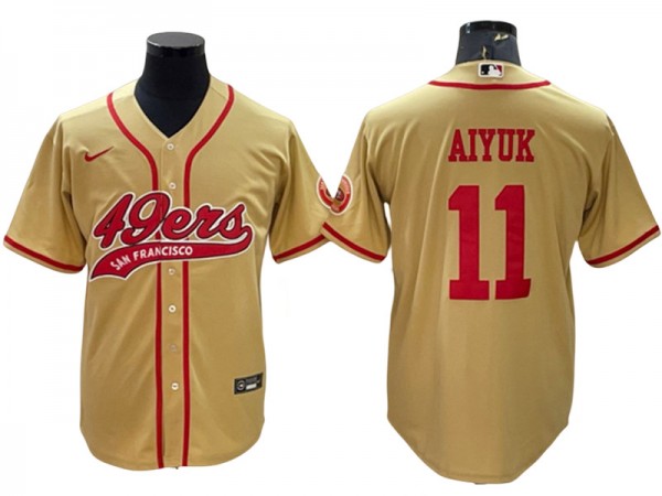 San Francisco 49ers #11 Brandon Aiyuk Baseball Style Jersey