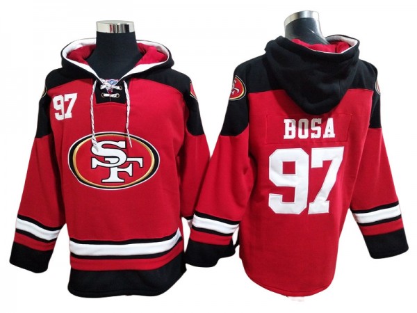 San Francisco 49ers #97 Nick Bosa Red Hoodie