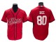 San Francisco 49ers #80 Jerry Rice Baseball Style Jersey - Red/Gold/Black/White/Olive