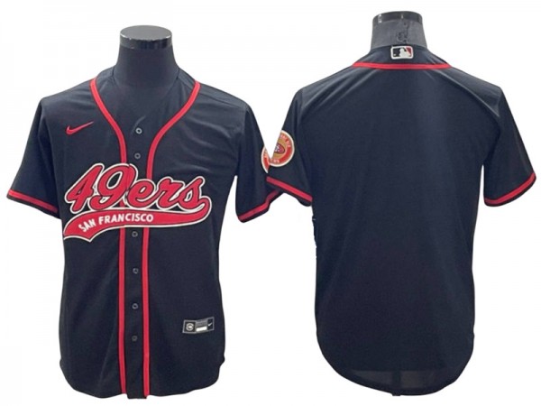 San Francisco 49ers Blank Baseball Style Jersey - Red/Gold/Black San Francisco 49ers Blank Baseball Style Jersey - Red/Gold/Black