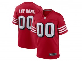 Custom San Francisco 49ers Red Alternate Vapor Limited Jersey