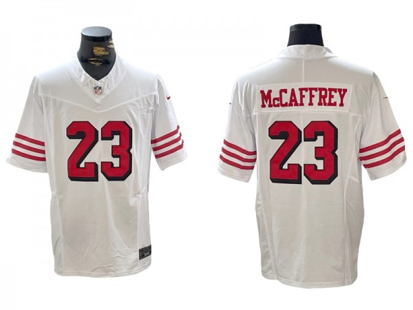 San Francisco 49ers #23 Christian McCaffrey White Alternate Vapor F.U.S.E. Limited Jersey