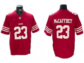 San Francisco 49ers #23 Christian McCaffrey Red Vapor F.U.S.E. Limited Jersey