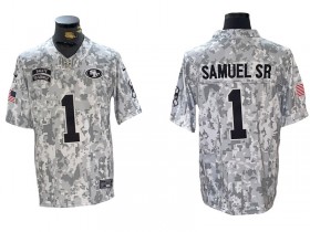 San Francisco 49ers #1 Deebo Samuel Sr. Arctic Camo 2024 Salute to Service Limited Jersey